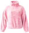 BH202 Brand Lab Ladies Fluffy 1/4 Zip Fleece Blush Pink colour image